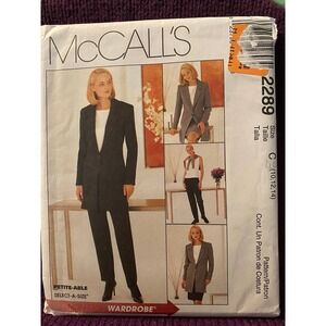 McCalls 2289 suit sewing pattern sz 10 12 14